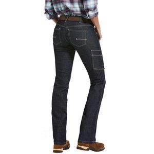 Ariat Rebar Carpenter Mid Rise Straight Jeans Size 25 Long